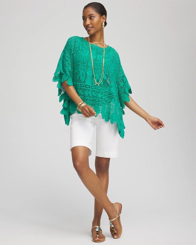 Crochet Lace Poncho - image 2
